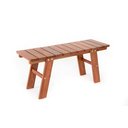 Ver imagem 1 de Banco de Madeira Área Externa Churrasqueira Rustico 2 Lugares - 100cm