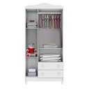 Ver imagem 3 de Guarda Roupa Infantil 3 Portas com Gavetas Branco Brilho
