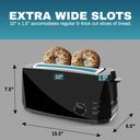 Ver imagem 6 de Elite Gourmet Torradeira 4 Fatias com Função de Reaquecimento (preta)