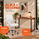 Ver imagem 5 de Conjunto de Escritório com Mesa 110cm e Cadeira Begônia Mesh Base Giratória Branca