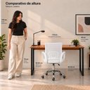 Ver imagem 4 de Conjunto de Escritório com Mesa 110cm e Cadeira Begônia Mesh Base Giratória Branca