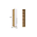 Ver imagem 3 de Guarda Roupa Infinity Modulo 1 Porta 5 Prat. Savana/Branco