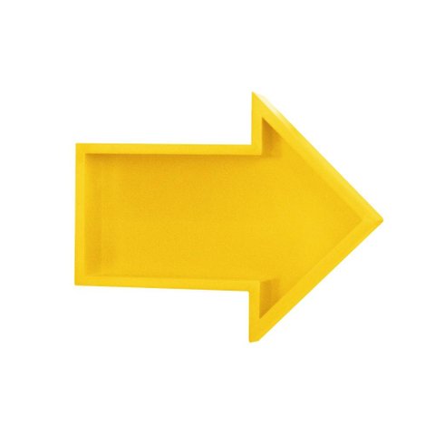 Nicho Prateleira Decorativa Quarto Infantil Formato Seta:amarelo