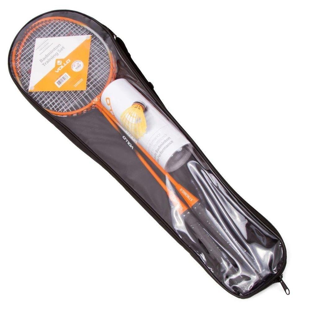 Kit Badminton Vollo 2 Raquetes 3 Petecas Raqueteira - 3