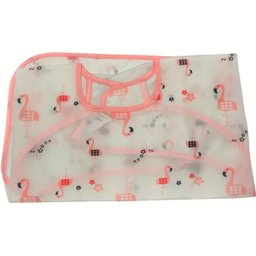 Babador Unidade Manga Longa Blw Bebê Impermeável Flamingo - 5