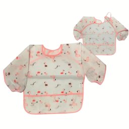 Babador Unidade Manga Longa Blw Bebê Impermeável Flamingo - 6