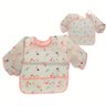 Babador Unidade Manga Longa Blw Bebê Impermeável Flamingo - 6