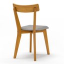 Ver mais imagens de Conjunto de Mesa Redonda com 4 Cadeiras Madeira Macica Nozes Yescasa