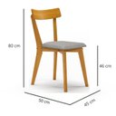 Ver imagem 4 de Conjunto de Mesa Redonda com 4 Cadeiras Madeira Macica Nozes Yescasa