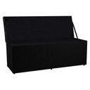 Ver imagem 3 de Calçadeira Recamier Baú Casal 1,40m Suede Preto