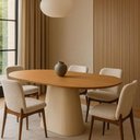 Ver imagem 1 de Mesa de Jantar Oblongo 120x80 Cm Base Laca Tampo Freijó