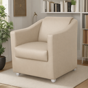 Ver imagem 3 de Kit 2 Poltronas Sofia Decorativa para Recepção Bege Corino