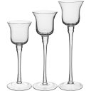 Ver imagem 1 de Jogo 3 Peças Castiçal Decorativo Porta Vela Home&co Eco Crystal Transparente