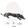 Escultura Estátua Decorativa Pantera Ataque Gigante 55cm:preto Fosco - 6