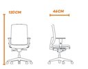 Ver imagem 6 de Cadeira Office Brizza Tela Branca Assento Aero Branco Autocompensador Base Aluminio 120cm - 63791