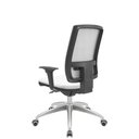 Ver imagem 3 de Cadeira Office Brizza Tela Branca Assento Aero Branco Autocompensador Base Aluminio 120cm - 63791