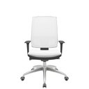 Ver imagem 1 de Cadeira Office Brizza Tela Branca Assento Aero Branco Autocompensador Base Aluminio 120cm - 63791