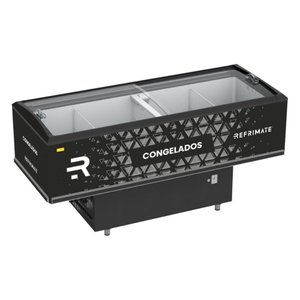 Expositor Ilha Vanguard Top de Congelados e Resfriados Vidro Semicurvo 2,00m Eivt 2000 - Refrimate