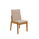 Ver imagem 4 de Kit 2 Cadeiras Sinfonia 90,5cm x 45cm Marrom/Marromle/Linho Creme