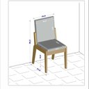 Ver imagem 3 de Kit 2 Cadeiras Sinfonia 90,5cm x 45cm Marrom/Marromle/Linho Creme