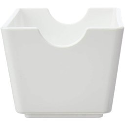 Porta Sachês Molhos Uno Coza Branco 11x6,5x5cm Suporte Organizador de Mesa Chá Açúcar - 3