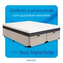 Ver imagem 5 de Cama Box Baú Queen Size Bipartida Serenelife - Chenille Bege