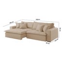 Ver imagem 5 de Sofá Zen Linho 02 Módulos 90 Cm B25 Meu Sofá Online A226 Linho Bege