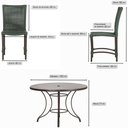 Ver imagem 5 de Mesa Ascoli 4 Cadeiras Cannes de Alumínio Trama Verde