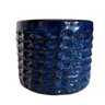 Vaso Cachepot de Mesa 15cm Redondo de Cerâmica Texturizada - Azul - 2