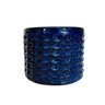 Vaso Cachepot de Mesa 15cm Redondo de Cerâmica Texturizada - Azul - 4