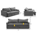 Ver imagem 3 de Sofá sem Caixa Retrátil e Reclinável 1,65m com Molas Maísa Boucle Adonai Estofados