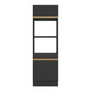 Ver imagem 5 de Paneleiro com Rodapé 2 Portas para Forno e Microondas Veneza GB Multimóveis MP2116 Preto