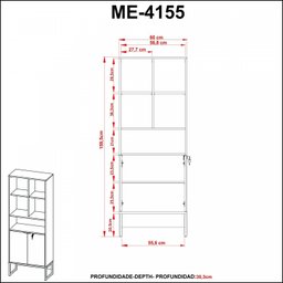 Armário para Escritório Industrial com Chave ME4155  - 5