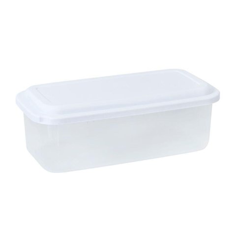 Kit 2 Pote Plástico Retangular 2,2 Litros Plasvale Branco - 2 Unidades