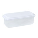 Ver imagem 1 de Kit 2 Pote Plástico Retangular 2,2 Litros Plasvale Branco - 2 Unidades