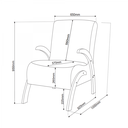 Ver imagem 4 de Poltrona malvie Imbuia/bege - Casa Giulia