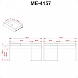 Mesa para Escritório em L Industrial Me4157  - 6