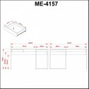 Ver imagem 6 de Escrivaninha Mesa Escritório em L ME4157 1 Gaveta 136cm Industrial Amêndoa e Preto Marrom