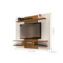 Ver imagem 2 de Painel para TV Lourosa Off White Cinomomo Pintura 3D Ripada 55 163cm MDP com Nichos Bechara Móveis