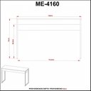 Ver imagem 5 de Escrivaninha Mesa Escritório ME4160 120cm Industrial Amendoa e Preto Marrom