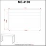 Escrivaninha Mesa Escritório 120cm Industrial ME4160 - 5