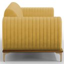 Ver imagem 5 de Sofá 3 Lugares para Sala de Estar Molino 180 Cm D02 Pés D'ouro Veludo Mostarda C-260 - Lyam Decor