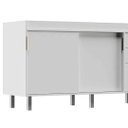 Ver imagem 3 de Gabinete de Cozinha 144cm Balcão 2 Portas Correr 3 Gavetas:branco