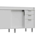 Ver imagem 4 de Gabinete de Cozinha 144cm Balcão 2 Portas Correr 3 Gavetas:branco