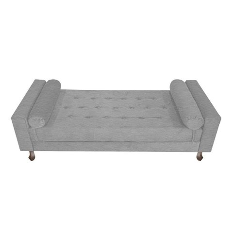 Recamier Baú Félix Solteiro 140cm Corano Cinza
