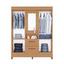 Ver imagem 3 de Guarda-roupas Vinhedo 100% Mdf Tuboarte 4 Portas 2 Gavetas em Incluso Espelho e Pes/pvc