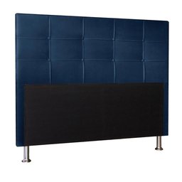 Cabeceira Roma 1,40 Cm Cama Box Casal Corino Azul Marinho - 1