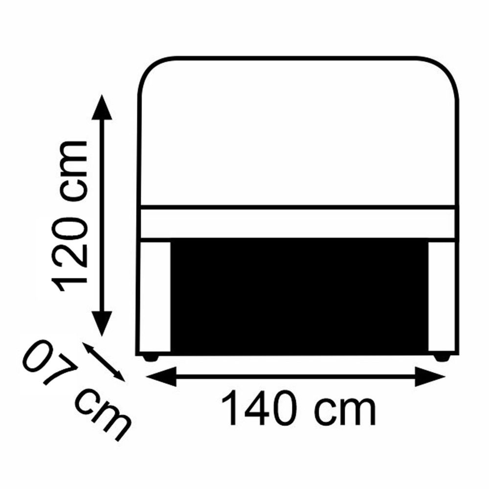 Cabeceira Roma 1,40 Cm Cama Box Casal Corino Azul Marinho - 3