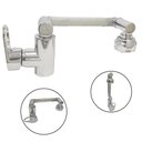 Ver imagem 1 de Torneira Monocomando Ajustavel Lavabo Cromada Quente Frio Banheiro Cuba Bancada Pia Articulada Lavat