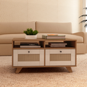 Ver imagem 1 de Mesa de Centro 2 Gavetas 91 Cm Mdf 4672 Cinamomo Off White Arly